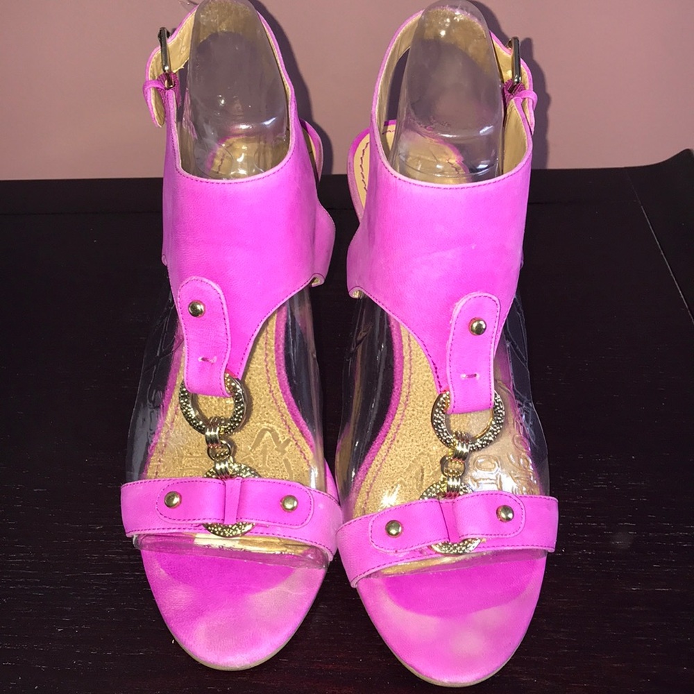 Fuchsia Gladiator Sandals by Nine West